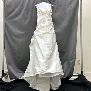 Romona Keveza Pleated Mermaid Wedding Gown